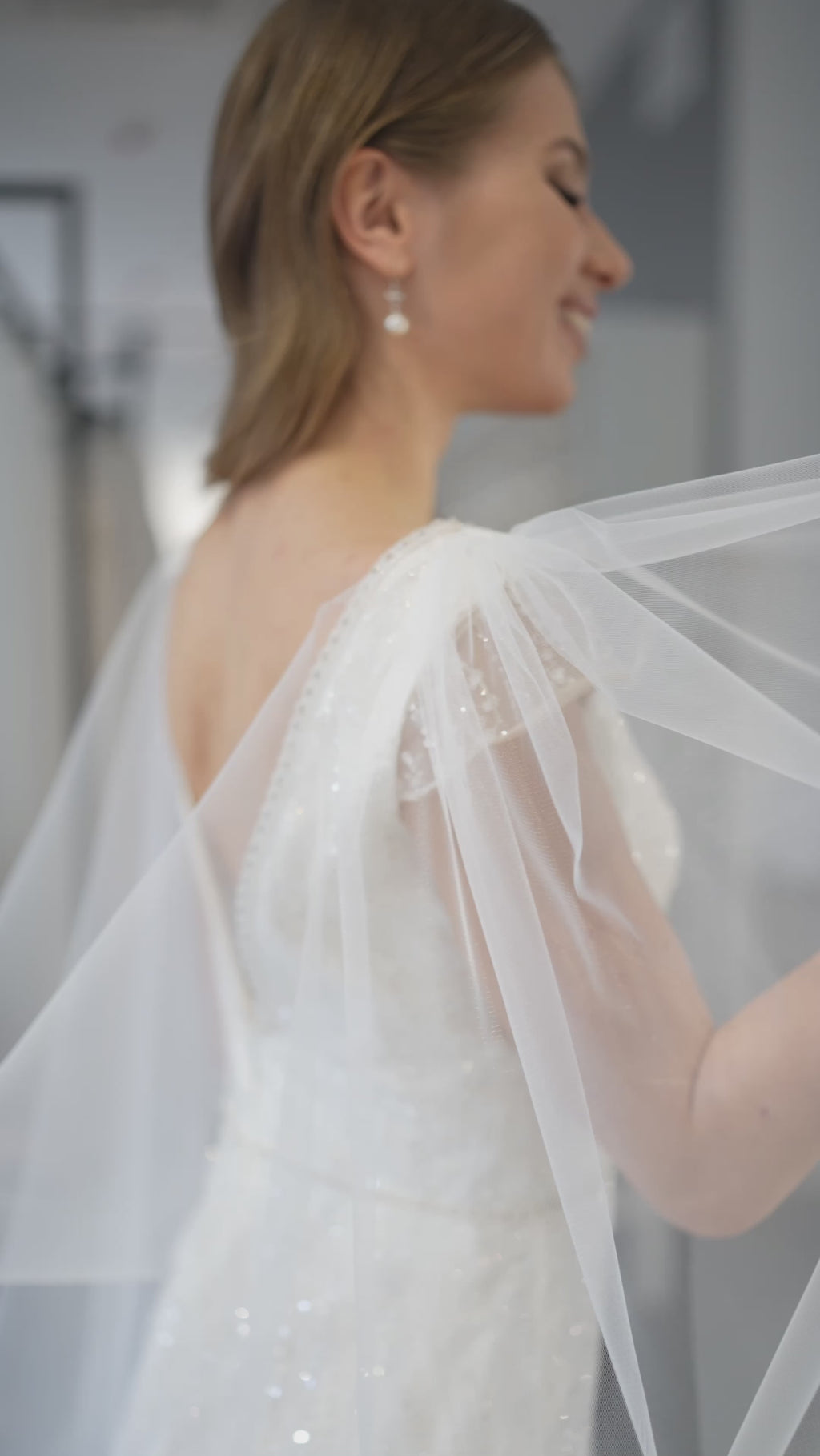 Wedding cape veil