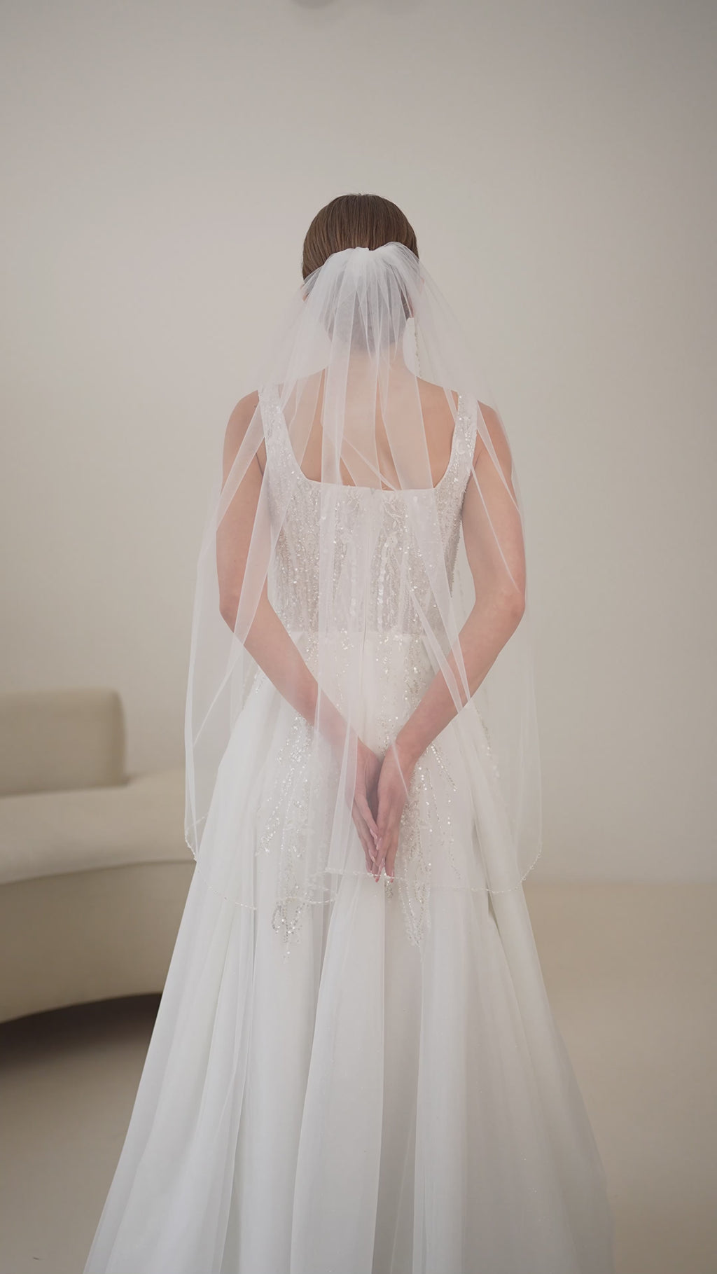 Bridal beaded veil 1