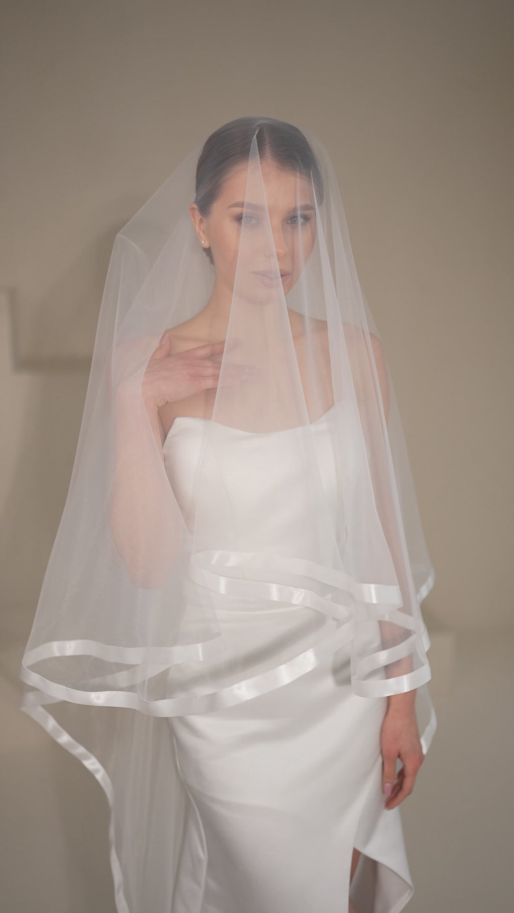 Satin edge veil video