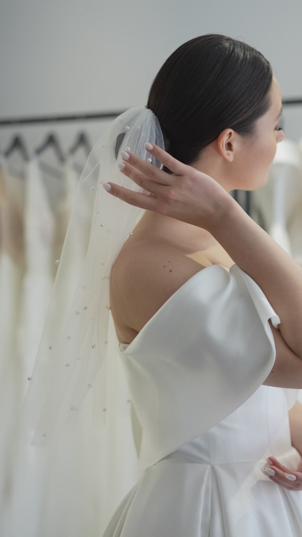 Hen party veil, short veil