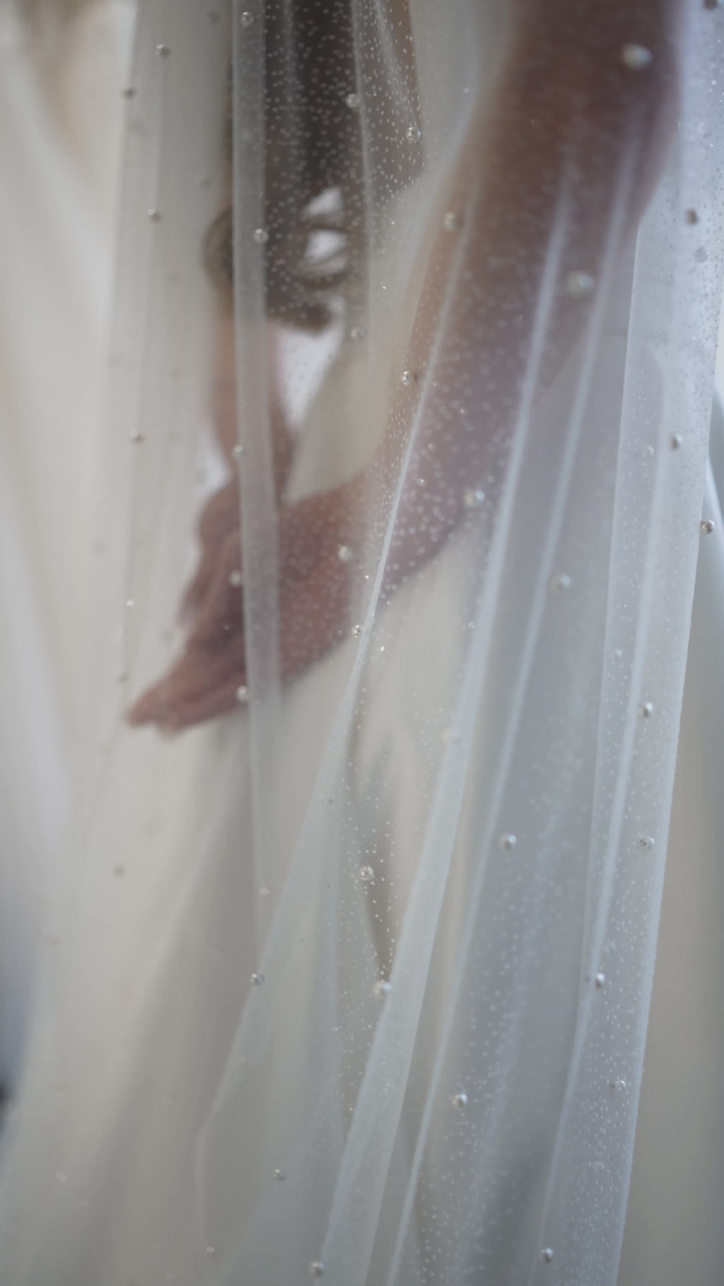 Pearl glitter wedding veil